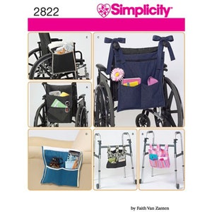 Simplicity 2822 / S2822 Sewing Pattern for Wheelchair & Walker Bags - Carryall Bags to Keep Necessities Close - NEW UNCUT F/F