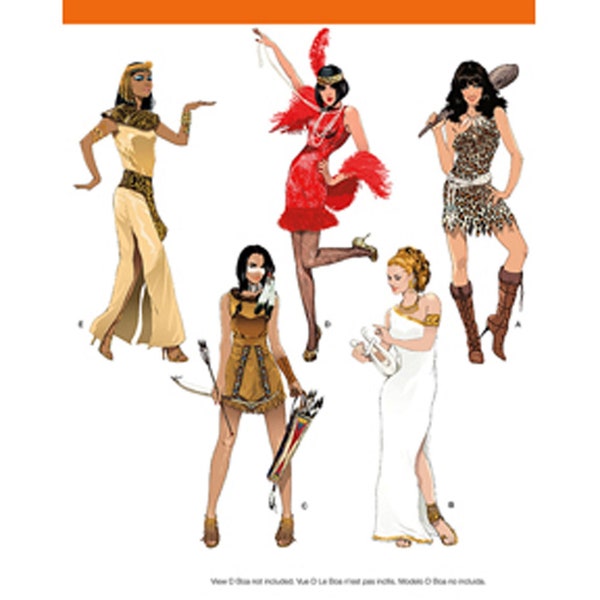 Simplicity 1770 OOP Easy Sewing Pattern for Womens Costumes - Size 12 14 16 18 20 - Cleopatra, Flapper, Cavegirl + more - NEW UNCUT F/F
