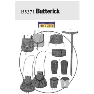 Butterick 5371 / B5371 Historical Costume Accessories Sewing Pattern for Women - Size S M L or XL 2XL 3XL - NEW UNCUT F/F