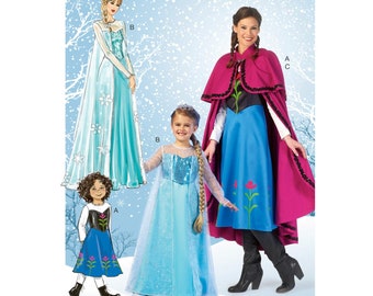 McCalls 7000 / M7000 Sewing Pattern for Women & Kids Princess Costume - Size Kids 3-14 or Adult S M L XL (8-22) - NEW UNCUT F/F