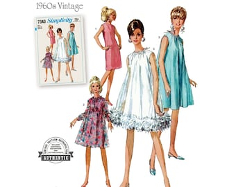 Simplicité 9848/S9848 Patron de couture vintage des années 1960 facile à coudre pour robe femme - Taille 8 10 12 14 16 ou 18 20 22 24 26 - NOUVEAU F/F non coupé