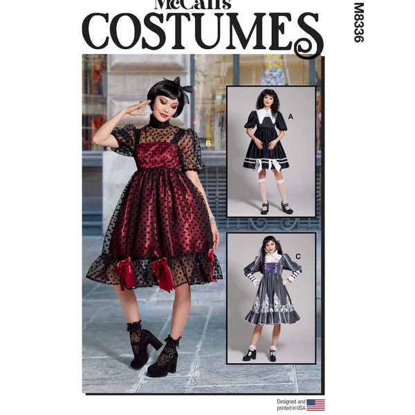 McCalls 8336 / M8336 Sewing Pattern for Womens Dress - Size 6 8 10 12 14 or 14 16 18 20 22 Steampunk Lolita Costume - NEW UNCUT F/F