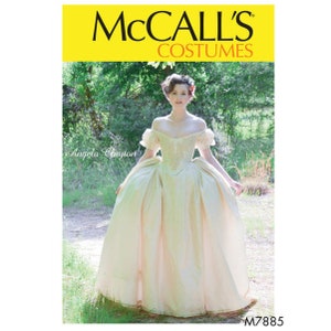 McCalls 7885 / M7885 Womens 18th Century Costume Dress Sewing Pattern -  Size 6 8 10 12 14 or 14 16 18 20 22 - NEW Uncut F/F