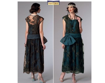 Butterick 6399 / B6399 Historical 1920s Sewing Pattern for Womens Flapper Dress - Size 6 8 10 12 14 or 14 16 18 20 22 - NEW UNCUT F/F