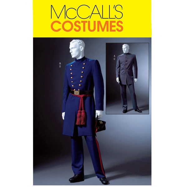 McCalls 4745 / M4745 Civil War Costume Sewing Pattern for Men - Size S M L or  XL 2XL 3XL Coat, Trousers, Ulysses S Grant - New UNCUT F/F