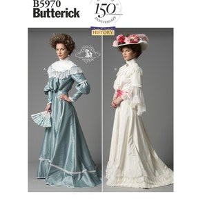 Butterick 5970 Victorian Costume Sewing Pattern for Women - Size 8 10 12 14 16 or 16 18 20 22 24 Ruffled Tops & Skirts - NEW UNCUT F/F