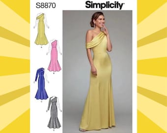 simplicity plus size formal dress patterns Sewing Pattern for Women Plus Special Occasion Dress - Size 18W 20W 22W 24W  or 26W 28W 30W 32W - UNCUT F/F