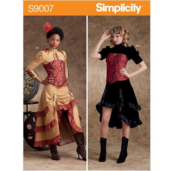 Simplicity 9007 / S9007 Sewing Pattern for Womens Jacket & Skirt Costume - Size 6 8 10 12 14 or 14 16 18 20 22 - NEW UNCUT F/F