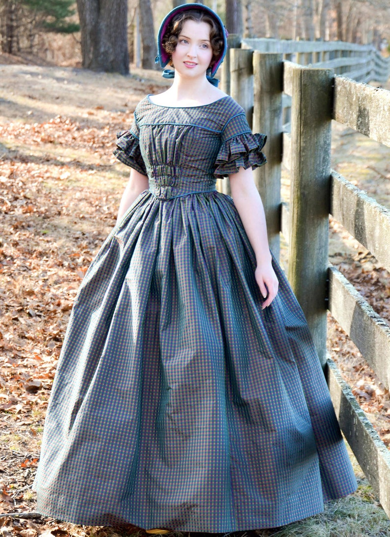 Womens 1840s Fashion Dress Costume Sewing Pattern Etsy