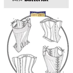 Butterick B4254 Misses Making History Corsets. Paper Sewing Pattern, New, Uncut, Factory Folded