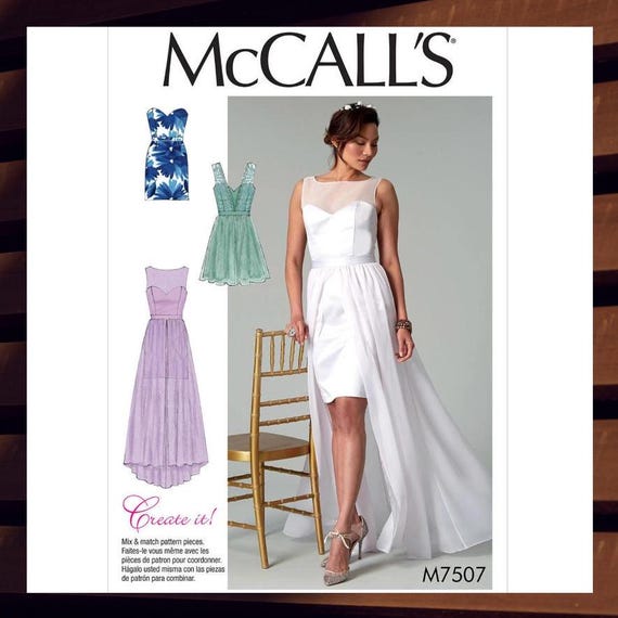 green emerald velvet dress McCalls 4296, Misses Evening Wear, Formals, Petite, UNCUT sewing pattern,  Sz Varies main image 1