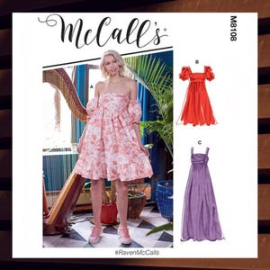 Mccalls 8108 Dress Sewing Pattern Sizes 16-24 M8108 - Etsy Australia
