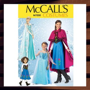 Sewing Pattern for Women and Girls Princess Dress Costume - Size Kids 3-14 or Adult S M L XL (8-22) - UNCUT F/F - McCalls 7000 M7000
