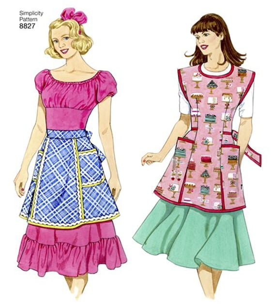 Patron De Couture Simplicity 2592 - Tabliers S-M-L, Modèle à Taille Unique Avec 4 Looks