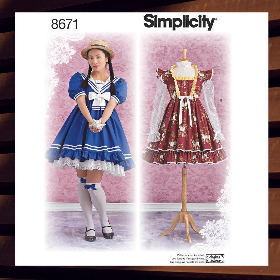 Simplicity Pattern Design Your Own Dress 5549 Size 4 6 8 10