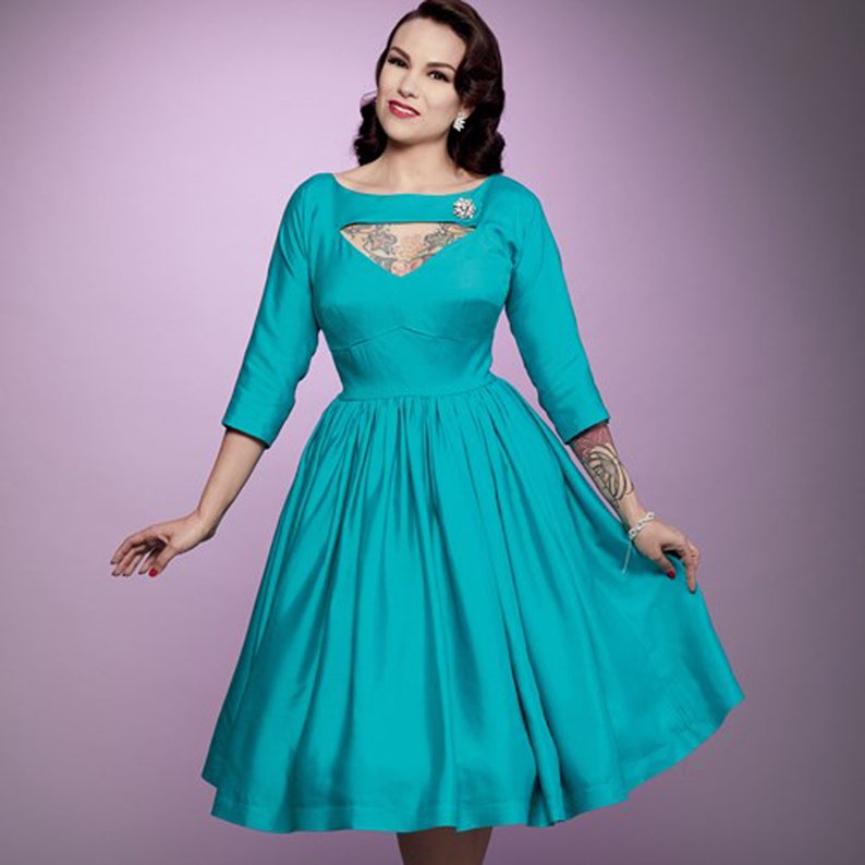 Simplicity S9296 Retro Style Dress Sewing Pattern Size 6 8 Etsy