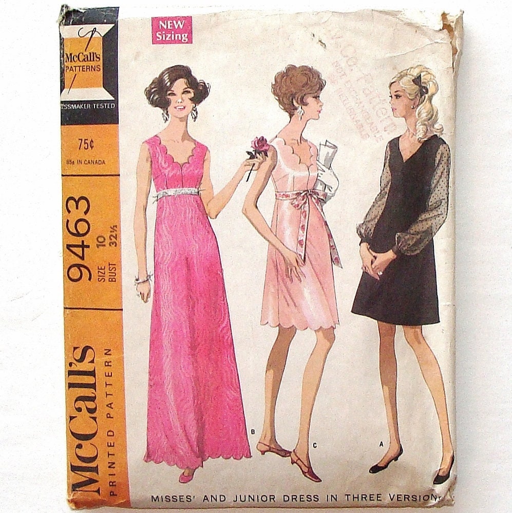 Vintage Dress Patterns Empire Waist