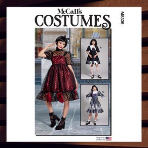 Sewing Pattern for Womens Dress - Size 6 8 10 12 14 Steampunk Lolita Costume - UNCUT F/F - McCalls 8336 M8336