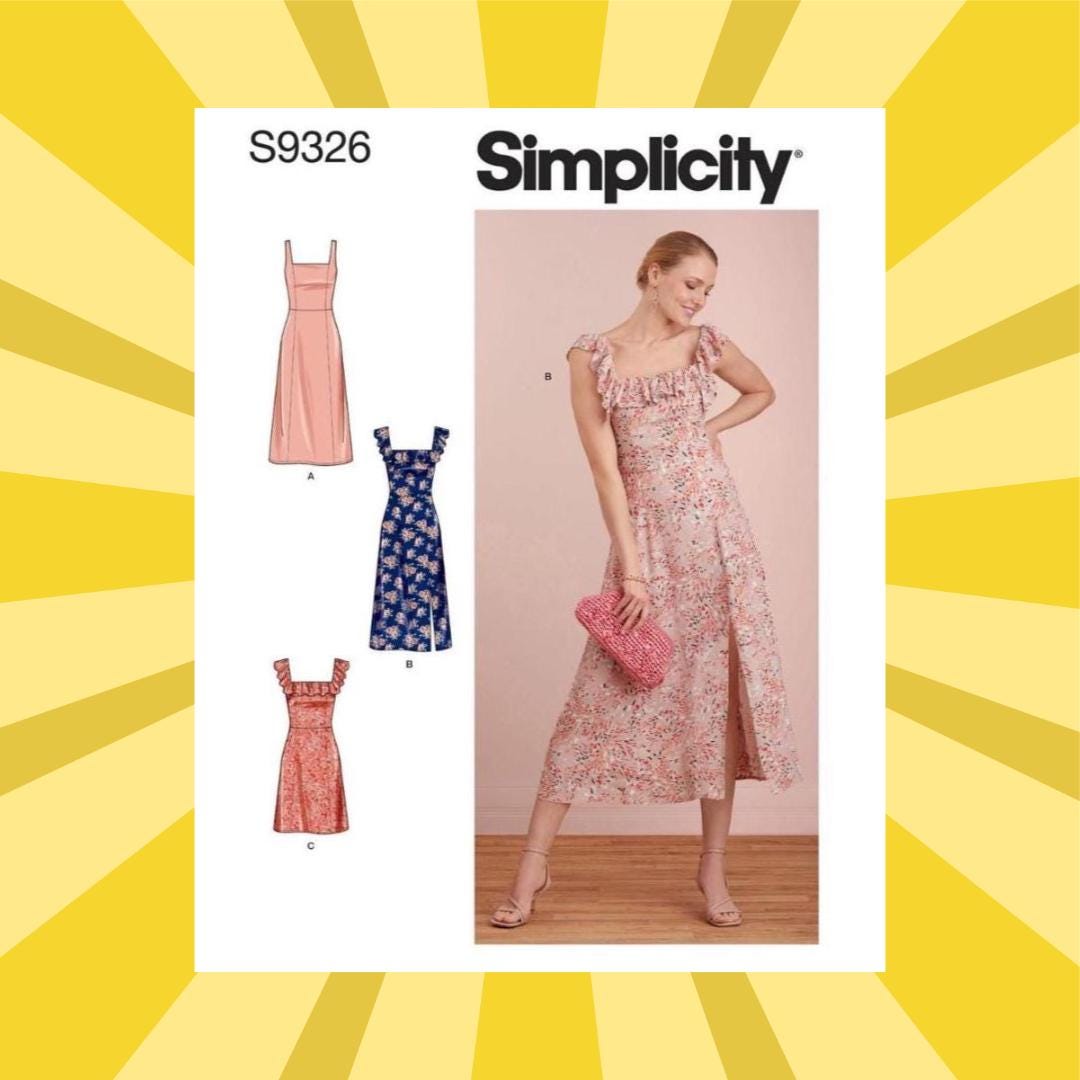 Easy Sewing Pattern for Womens Summer Dress - Size 14 16 18 20 22