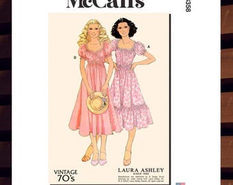 Sewing Pattern for Womens Wrap Dress - Size 6 8 10 12 14 or 16 18 20 22 24 - UNCUT F/F - Vintage 70s McCalls 8358 M8358