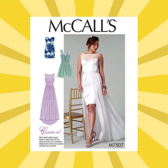 mccalls bridesmaid dress patterns Sewing Pattern for Womens Formal - Size 6 8 10 12 14 - Mix & Match Variations - UNCUT F/F - OOP 7507 M7507 The ultra-rare Marine Corps LowStock:43923802587187 Size:L (38–40) PLEASE NOTE