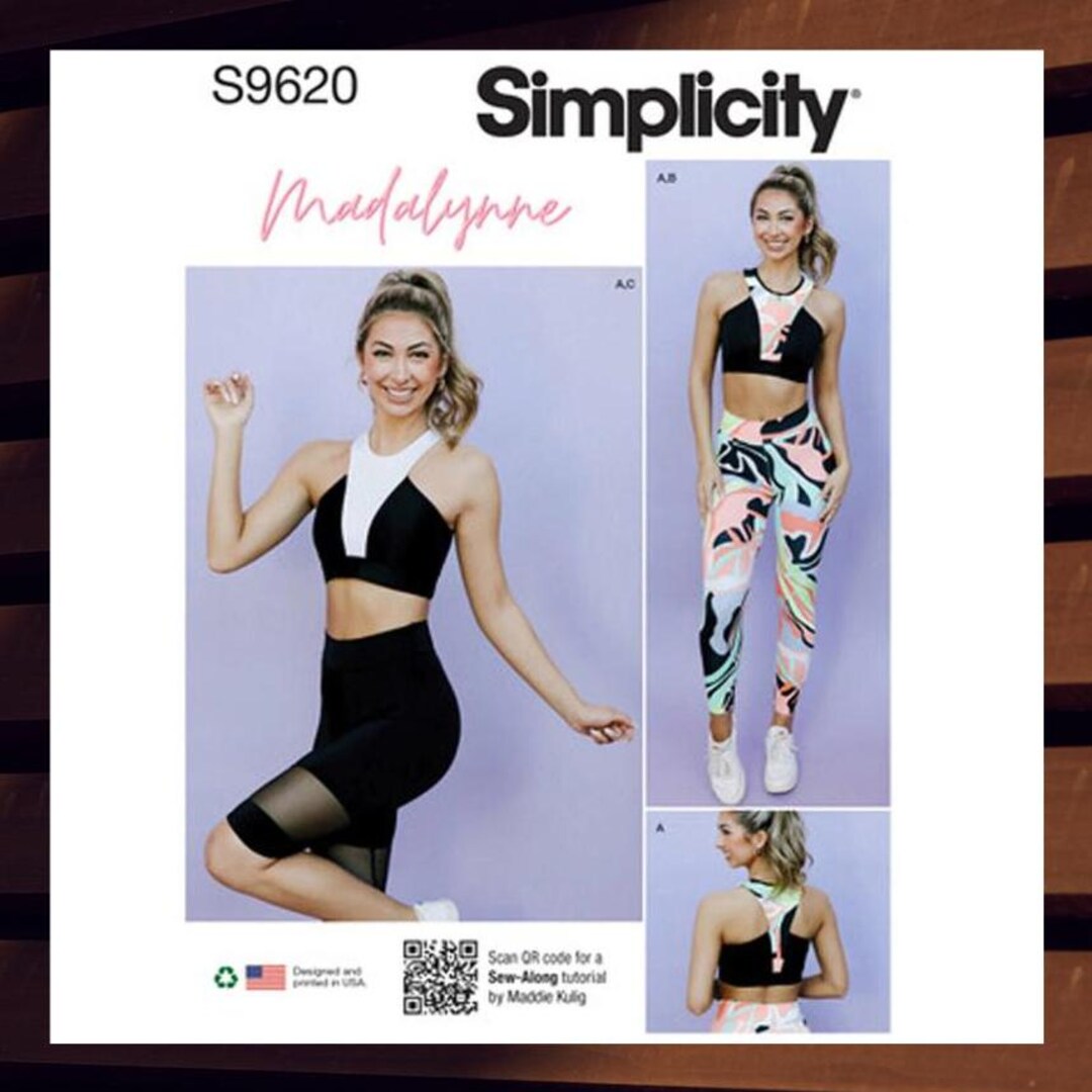 Sewing Pattern for Women & Womens Plus Workout Wear - Size XS S M L XL ...