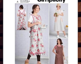Sewing Pattern for Womens Aprons - Size XS S M L XL (6-24) Wraparound Aprons In 2 Lengths - UNCUT F/F - Simplicity 9312 S9312