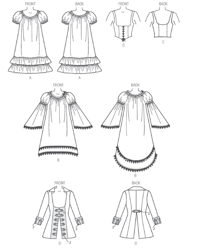 Women's Pirate Costumes Sewing Pattern Butterick B6114 Etsy