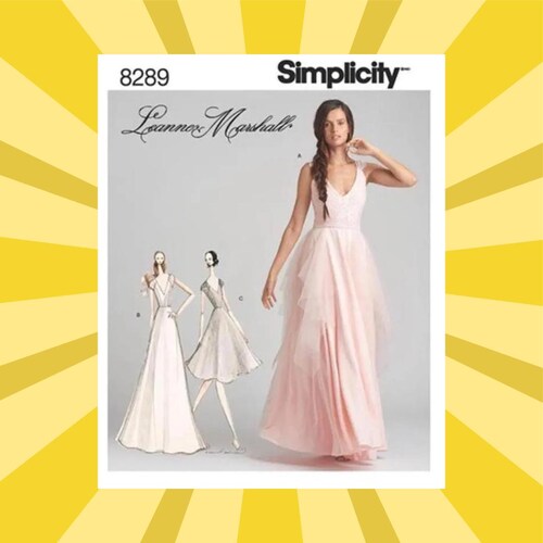 simplicity prom dress sewing patterns Simplicity 2639 Evening Dress in two lengths Size: P5 12-14-16-18-20 or D5  4-6-8-10-12 Uncut Sewing Pattern