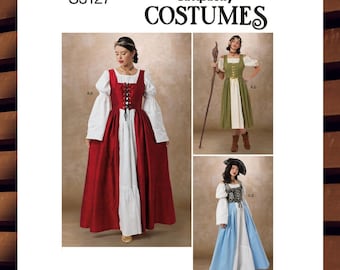 Sewing Pattern for Womens Overdress and Chemise Costume - Size 8 10 12 14 16 or 18 20 22 24 26 - UNCUT F/F - Simplicity 3127 S3127