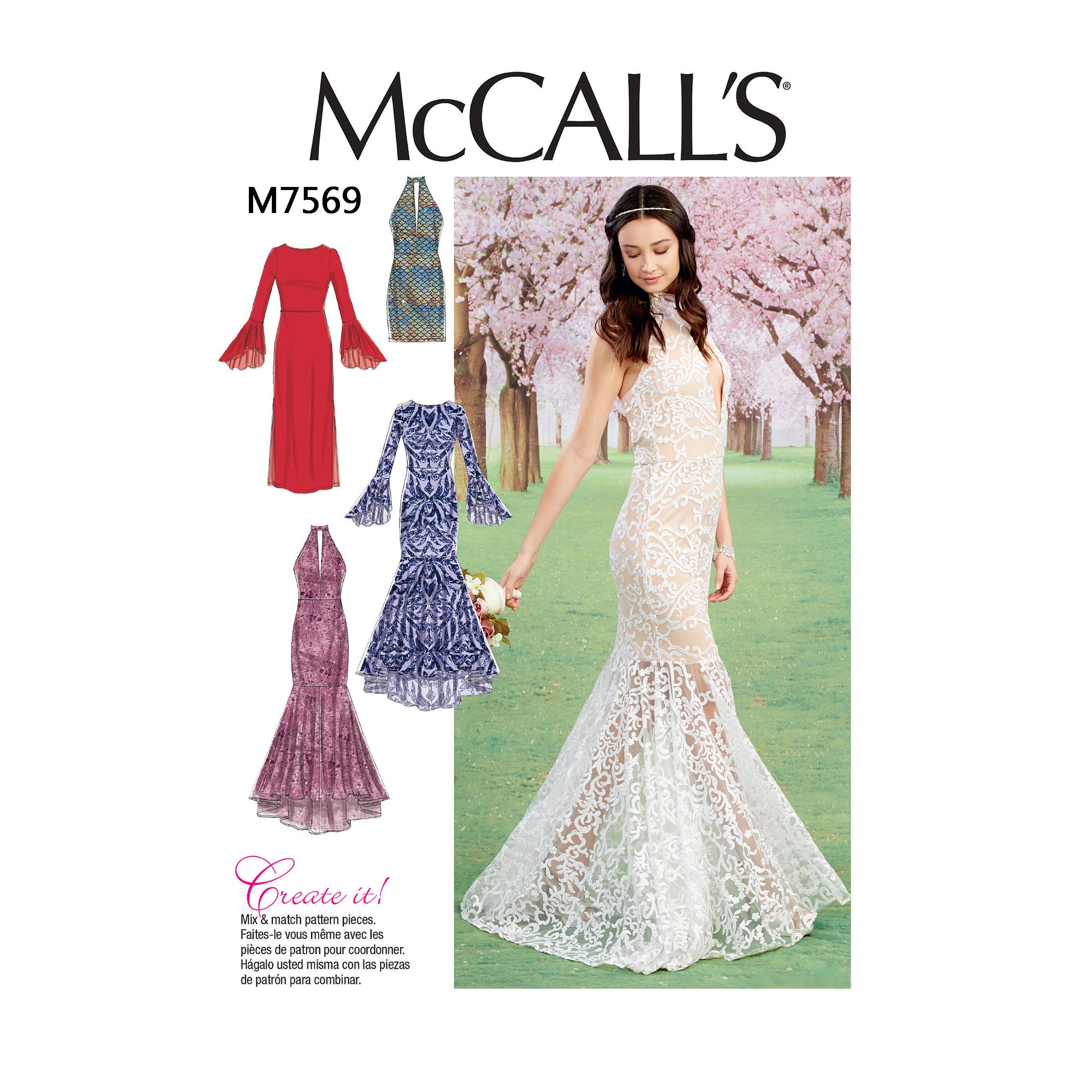 Mccalls 7569 Sewing Pattern for Womens Dress Size 6 8 10 12 14 or 14 16 18  20 22 Column & Trumpet Dress W/mermaid Flounce NEW UNCUT F/F -  Canada