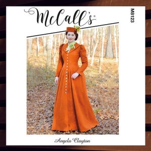 Sewing Pattern for Womens Coat - Size 6 8 10 12 14 or 14 16 18 20 22 Historical 1880s Floor Length Coat - UNCUT F/F - McCalls 8123 M8123