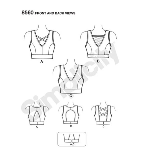 Greenstyle Endurance Sports Bra PDF Sewing Pattern in Band Sizes