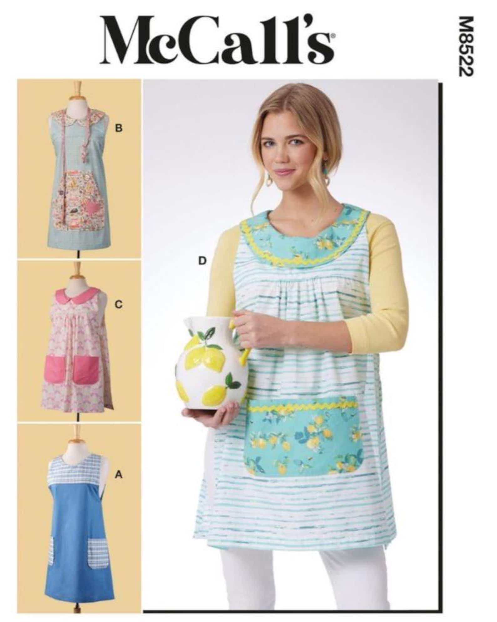 Easy Sewing Pattern for Womens Cobbler Aprons - Size XS S M L XL (4-22 ...
