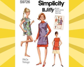 Very Easy Sewing Pattern for Womens Tabard Aprons or Beach Cover-up - One Size  In 2 Lengths - UNCUT F/F - Simplicity 9726 S9726
