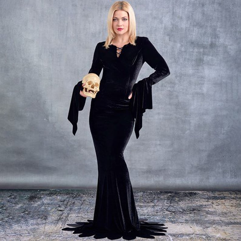 Adult Elvira Morticia Addams Costume Sewing Pattern Etsy Australia