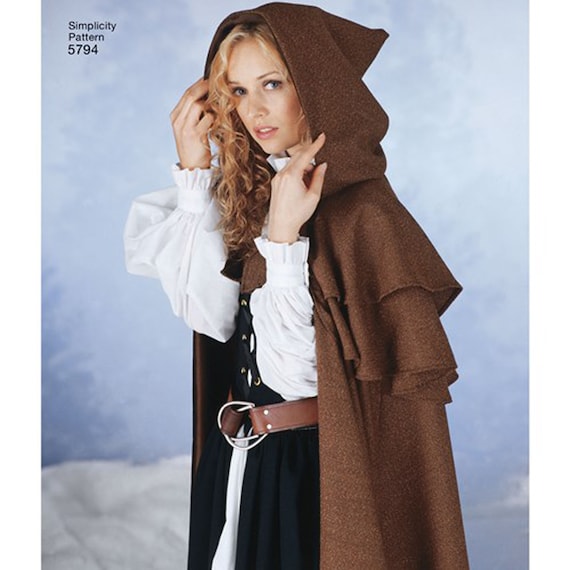 Sewing Pattern for Womens Capes - Size XS S M L (6-20) Hooded