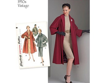 Simplicity 8509 / S8509 Retro 50s Swing Coat Sewing Pattern for Women - Size 6 8 10 12 14 or 14 16 18 20 22 - NEW UNCUT F/F