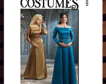 Sewing Pattern for Womens Renaissance Costume - Size 8 10 12 14 16 or 18 20 22 24 26 - UNCUT F/F - McCalls 8424 M8424
