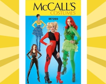 Sewing Pattern for Womens Bodysuit - Size 4 6 8 10 12 or 12 14 16 18 20 Villain or Super Hero Costume - UNCUT F/F - McCalls 7269 M7269