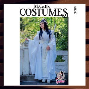 Sewing Pattern for Womens Hanfu Robe, Vest, Belt Costume - Size 6 8 10 12 14 or 14 16 18 20 22 - UNCUT F/F - McCalls 8337 M8337