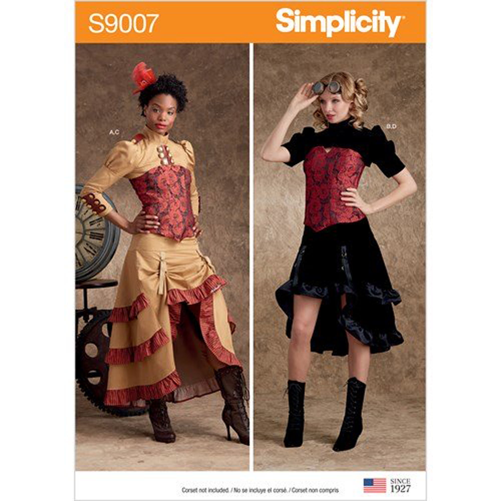 Simplicity 1819 Misses Victorian Steampunk Costume Pattern 6-12 or 14-22 
