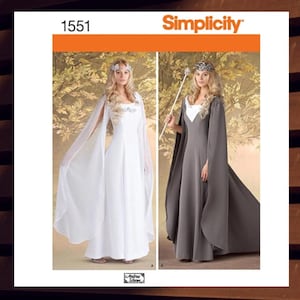 Sewing Pattern for Womens Renaissance Costume - Size 8 10 12 14 or 16 18 20 22 24 Princess, Queen - UNCUT F/F - Simplicity 1551 S1551