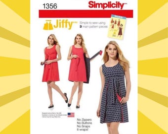 Sewing Pattern for Womens Reversible Wrap Dress - Size 6 8 10 12 14 or 14 16 18 20 22 - UNCUT F/F - Retro 70s Simplicity 1356 S1356