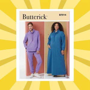 Sewing Pattern for Womens & Women Plus Loungewear - Size XS S M L XL (4-22) or 1X 2X 3X 4X 5X (20W-38W) - UNCUT F/F - Butterick 7014 B7014
