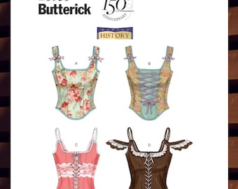 Sewing Pattern for Womens Corsets - Size 4 6 8 10 12 or 12 14 16 18 20 Making History Corsets with Lacing - UNCUT F/F - Butterick 5935 B5935