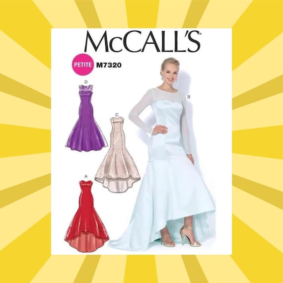 mccalls patterns formal dresses Sewing Pattern for Womens Dress - Size 6 8 10 12 14 or 14 16 18 20 22 - Boned Bodice Dress - UNCUT F/F - 7320 M7320 formal dress patterns 2025