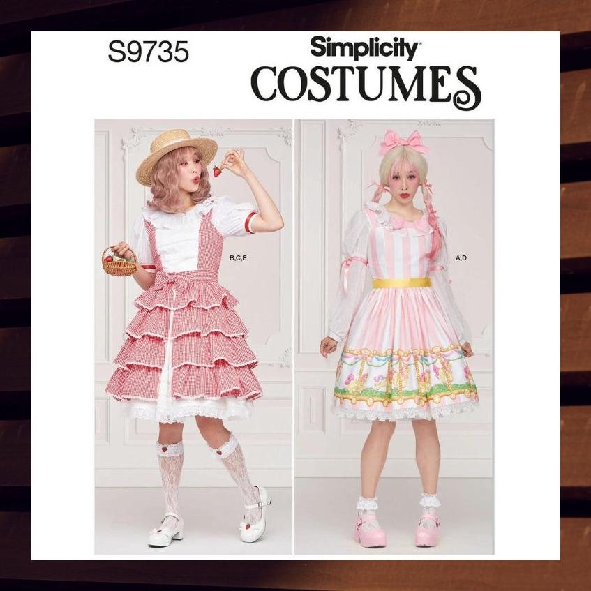 Simplicity 9735 S9735 Lolita Sewing Pattern for Women - Size