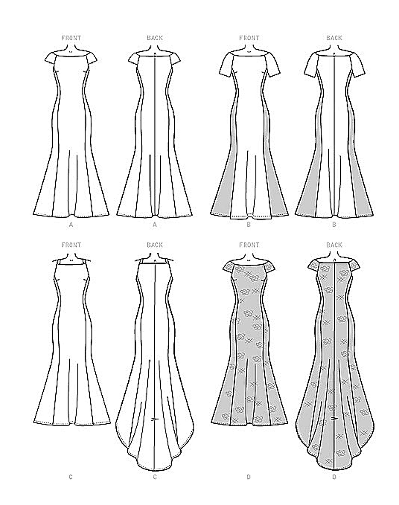 Misses Lined Floor Length Evening Gowns Sewing Pattern - Etsy Australia