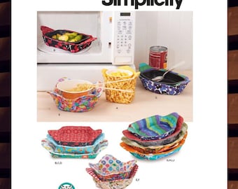 Easy Sewing Pattern for Microwavable Cup, Bowl & Casserole Cozies - UNCUT F/F - Simplicity 3025 S3025